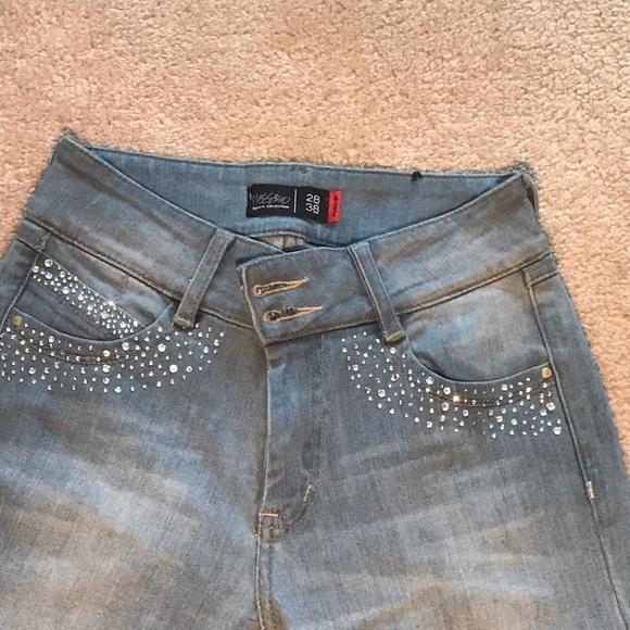 Mossimo Small Steel Blue Jeans With Gemstones - Picture 11 of 14